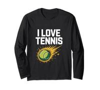 Amo il design per appassionati di tennis Maglia a Manica