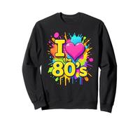 Amo Il Divertente Colorful Splash Vibrant Energy Throwback degli Anni '80 Felpa