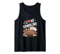 Amo il gioco d'azzardo Casino Night Poker Fun Canotta