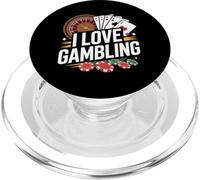 Amo il gioco d'azzardo Casino Roulette Fun PopSockets PopGrip per MagSafe