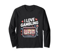 Amo il gioco d'azzardo Slot Machine Casino Fun Maglia a Manica