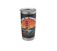 Amo il Golden Gate Bridge di San Francisco Bicchiere termico in acciaio inox doppia parete