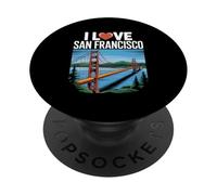 Amo il Golden Gate Bridge di San Francisco PopSockets PopGrip Adesivo