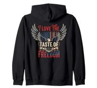 Amo Il Gusto della libertà Meme Patriottico Divertente Felpa con Cappuccio