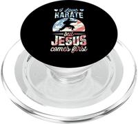 Amo il karate ma Gesù viene prima divertente cristiano PopSockets PopGrip per MagSafe