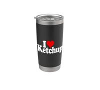 AMO IL KETCHUP CATSUP A FORMA DI CUORE Bicchiere termico in acciaio inox doppia parete