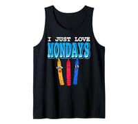 Amo Il lunedì Frase Umoristica per Il Rientro A Scuola Canotta