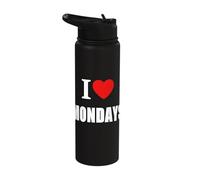 Amo il lunedì per uomini donne e studenti Stainless Steel Insulated Water Bottle