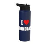 Amo il lunedì per uomini donne e studenti Stainless Steel Insulated Water Bottle