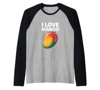 Amo il mango, frutta tropicale, motivo Passion Maglia con Maniche Raglan