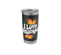 Amo il mango, frutta tropicale, passione Bicchiere termico in acciaio inox doppia parete