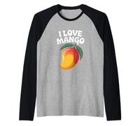 Amo il mango Juicy Fruit Passion Design Maglia con Maniche Raglan