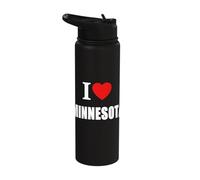 Amo il Minnesota per uomini donne e studenti Stainless Steel Insulated Water Bottle