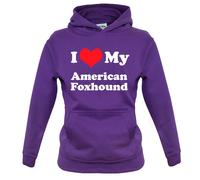 Amo Il Mio American Fox Hound - Felpa Per Bambini - Divertente Cucciolo Di Cane