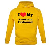 Amo Il Mio American Fox Hound - Felpa Per Bambini - Divertente Cucciolo Di Cane