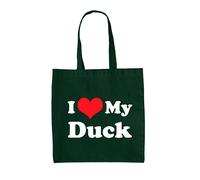 Amo Il Mio Anatra - Borsa In Tela - Uccello Animale Anatre Mandarino Anatroccoli