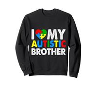 Amo Il Mio Autistico Fratello Autistico autismo Felpa