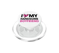 Amo il mio bel ragazzo Funny I Heart Boyfriend PopSockets PopGrip per MagSafe