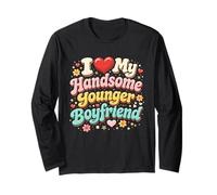 Amo Il Mio Bel Ragazzo Giovane e Divertente Coppia San Valentino Maglia a Manica