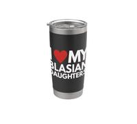 Amo il mio Blasian Figlie Nero Asian Pride Heritage Bicchiere termico in acciaio inox doppia parete