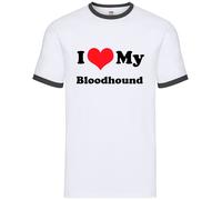Amo Il Mio Bloodhound - Ringer Da Uomo - Cani Da Compagnia Blood Hound