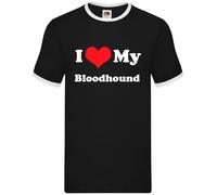 Amo Il Mio Bloodhound - Ringer Da Uomo - Cani Da Compagnia Blood Hound