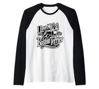 AMO IL MIO BOSTON TERRIER! - American Gentleman Bostie Bull Maglia con Maniche Raglan