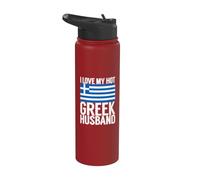Amo il mio caldo Greco Marito Greco Stainless Steel Insulated Water Bottle