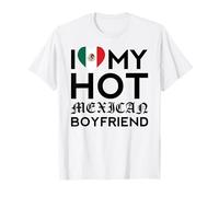 Amo Il Mio Caldo Messicano Fidanzato Marito Divertente Chicano Latino Maglietta