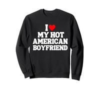 Amo il mio caldo ragazzo americano I cuore il mio ragazzo caldo Felpa