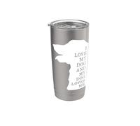 Amo il mio cane e il mio cane mi ama Bicchiere termico in acciaio inox doppia parete