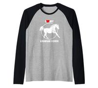 Amo Il Mio Cavallo Arabo Maglia con Maniche Raglan