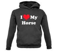 Amo Il Mio Cavallo - Felpa Per Bambini - Salto Ostacoli Corse Equitazione