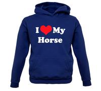 Amo Il Mio Cavallo - Felpa Per Bambini - Salto Ostacoli Corse Equitazione