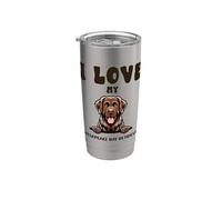 Amo il mio Chesapeake Bay Retriever Bicchiere termico in acciaio inox doppia parete