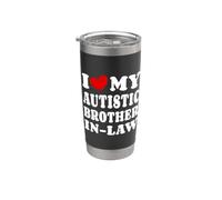Amo il mio cognato autistico Bicchiere termico in acciaio inox doppia parete