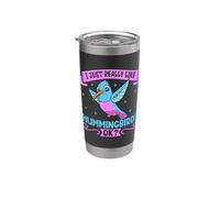 Amo il mio colibrì Bicchiere termico in acciaio inox doppia parete