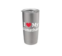Amo il mio cuore di Jonathan Jonathan Love Jonathan Bicchiere termico in acciaio inox doppia parete