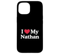 Amo il mio cuore Nathan Nathan Love Nathan Custodia per iPhone 15