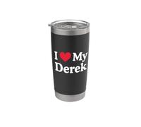 Amo il mio Derek Love Derek Bicchiere termico in acciaio inox doppia parete