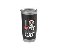 Amo il mio gatto siamese Bicchiere termico in acciaio inox doppia parete