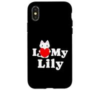 Amo il mio giglio proprietario di gatti Amante dei gattini Custodia per iPhone X/XS