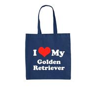 Amo Il Mio Golden Retriever - Borsa In Tela - Cane Cucciolo Canino
