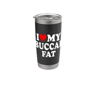 Amo il mio grasso buccale Bicchiere termico in acciaio inox doppia parete