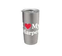 Amo il mio Harper Heart Harper Love Harper Bicchiere termico in acciaio inox doppia parete
