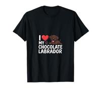 Amo il mio Labrador al cioccolato Maglietta