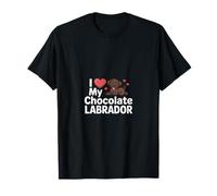 Amo il mio Labrador al cioccolato Maglietta