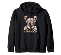 Amo il mio Labrador Felpa con Cappuccio