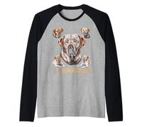Amo il mio Labrador Maglia con Maniche Raglan