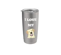 Amo il mio Labrador Retriever Bicchiere termico in acciaio inox doppia parete